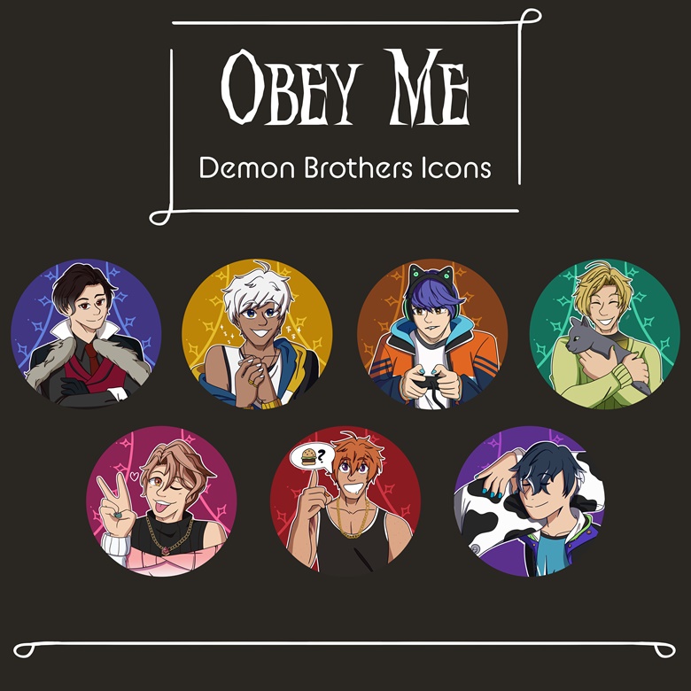 Obey Me Inspired Icons - PurpleKAT's Ko-fi Shop - Ko-fi ️ Where ...