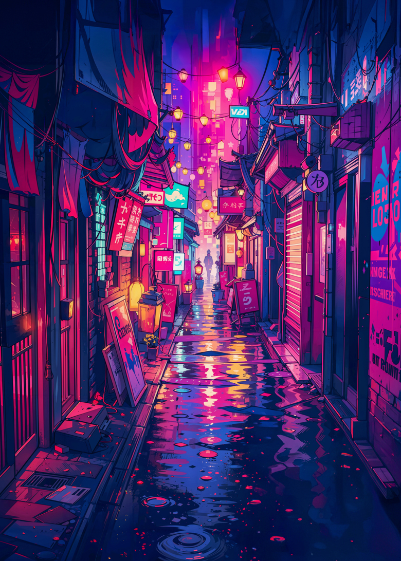 Free Cyberpunk Aesthetic Mobile Wallpaper template