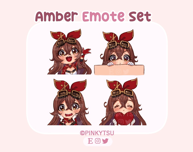 Amber Emote Set - Pinkytsu's Ko-fi Shop - Ko-fi ️ Where creators get ...