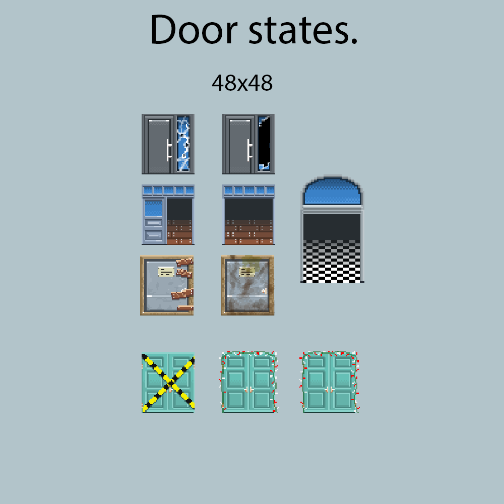Doors and Portals Pixel Art Asset Pack 