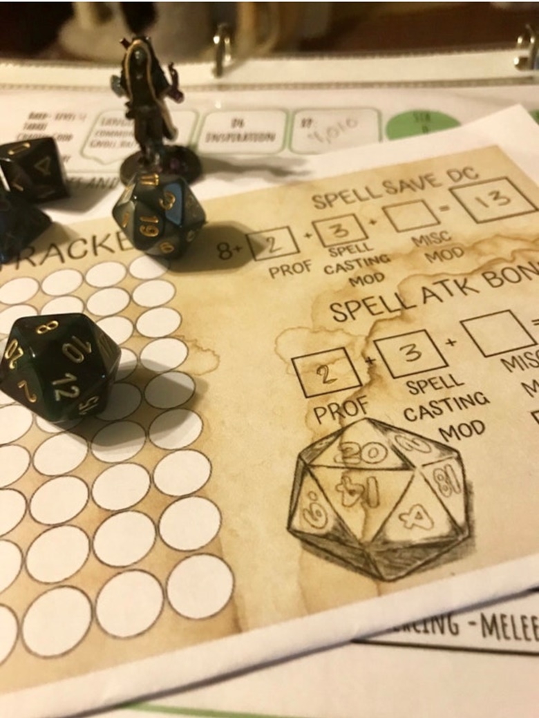 Spell Tracker For Dungeons And Dragons 5e D&d Easy To Use And Cute To 