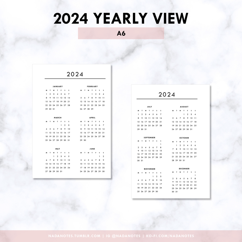 2024 YEARLY VIEW