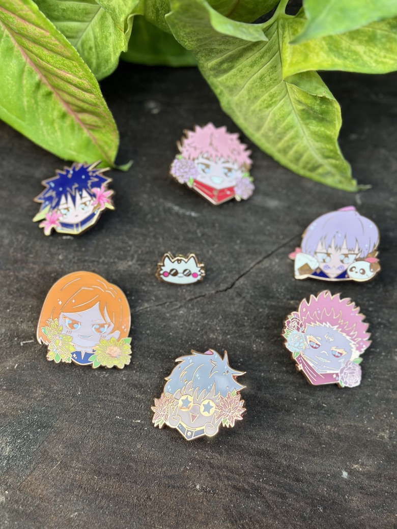 Gojocat Enamel Pins 