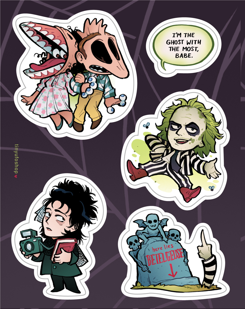 Beetlejuice - Spooky Sticker Club - ollie☆'s Ko-fi Shop - Ko-fi ️ Where ...