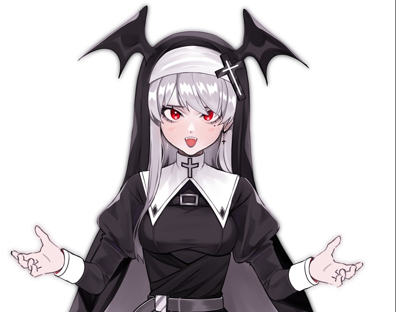 Succubus Nun adoptable - Kumaartsu's Ko-fi Shop - Ko-fi ️ Where ...