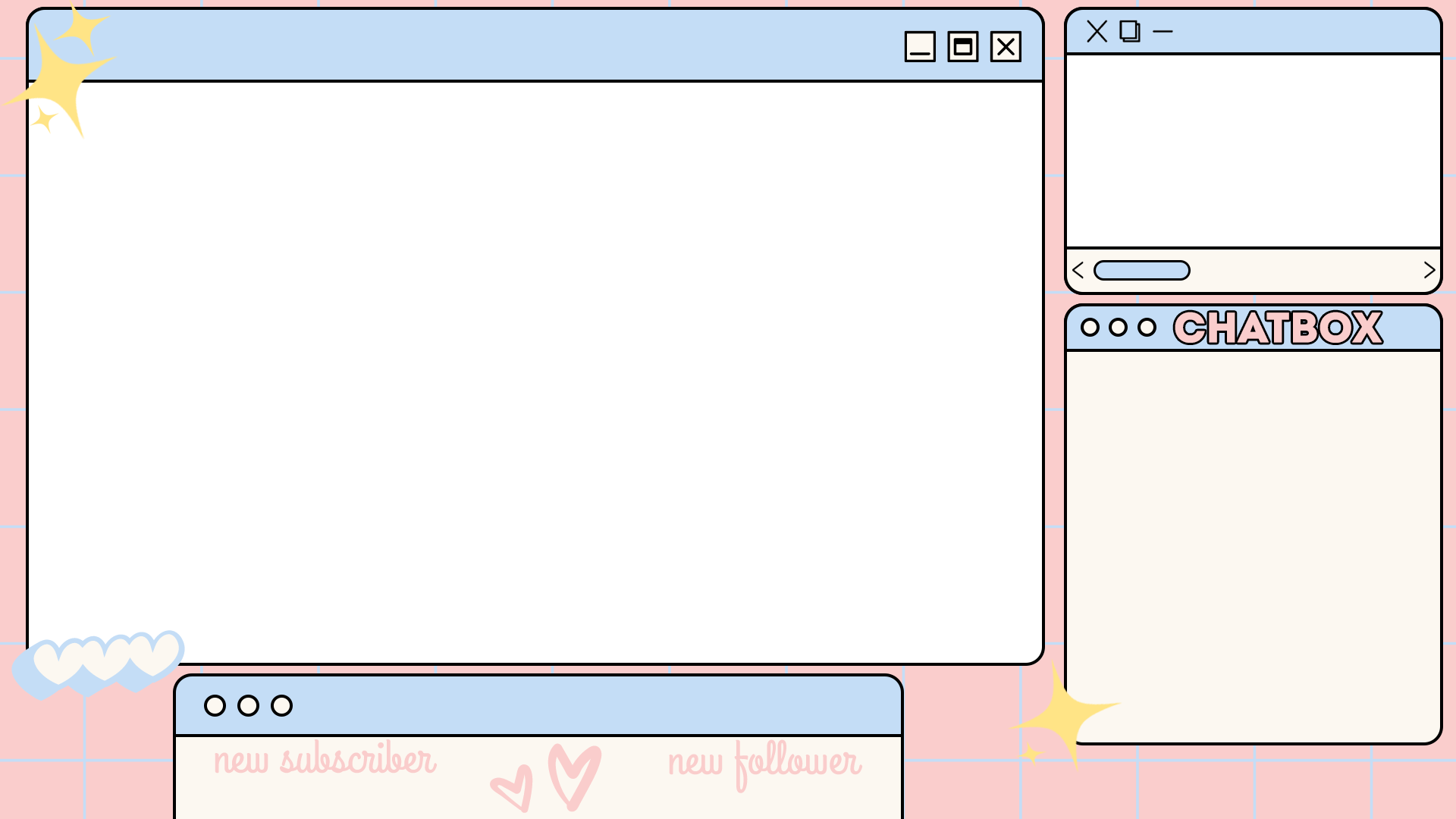 Cute twitch aesthetic computer screen overlay | Streamer graphics ...