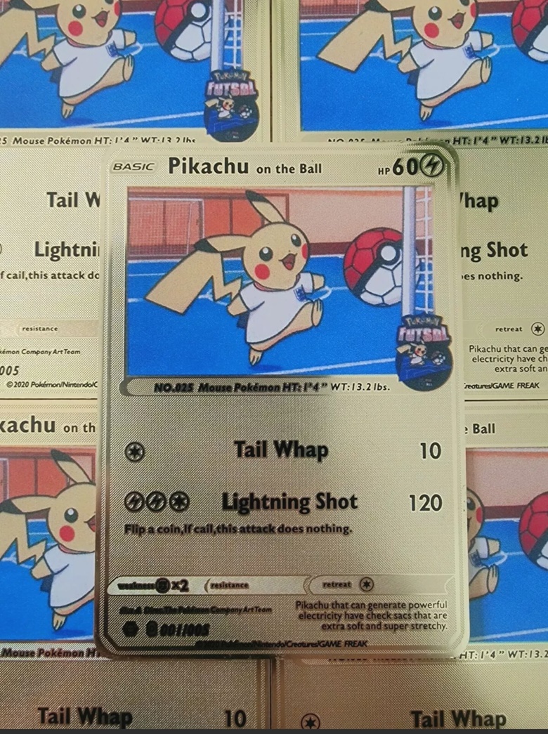 Pokemon Gold Metal Card Pikachu Eevee