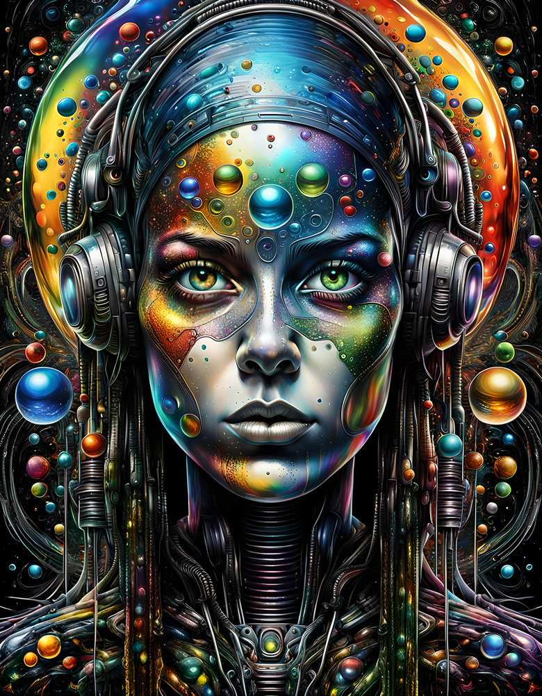 female in chromatic bubble style v2 6222x7999px - infinity love and ...