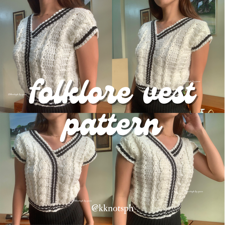 Folklore Vest Pattern - Summer's Ko-fi Shop - Ko-fi ❤️ Where creators get  support from fans through donations, memberships, shop sales and more! The  original 'Buy Me a Coffee' Page.