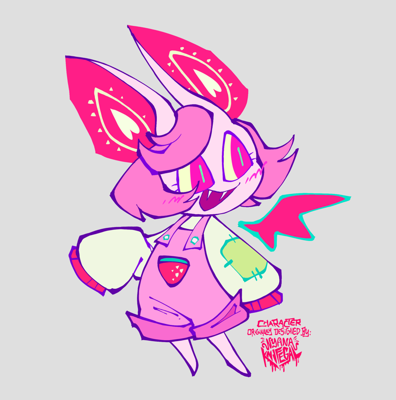 STRAWBERRY FRUIT BAT - NyanaKnifegal 's Ko-fi Shop - Ko-fi ️ Where ...