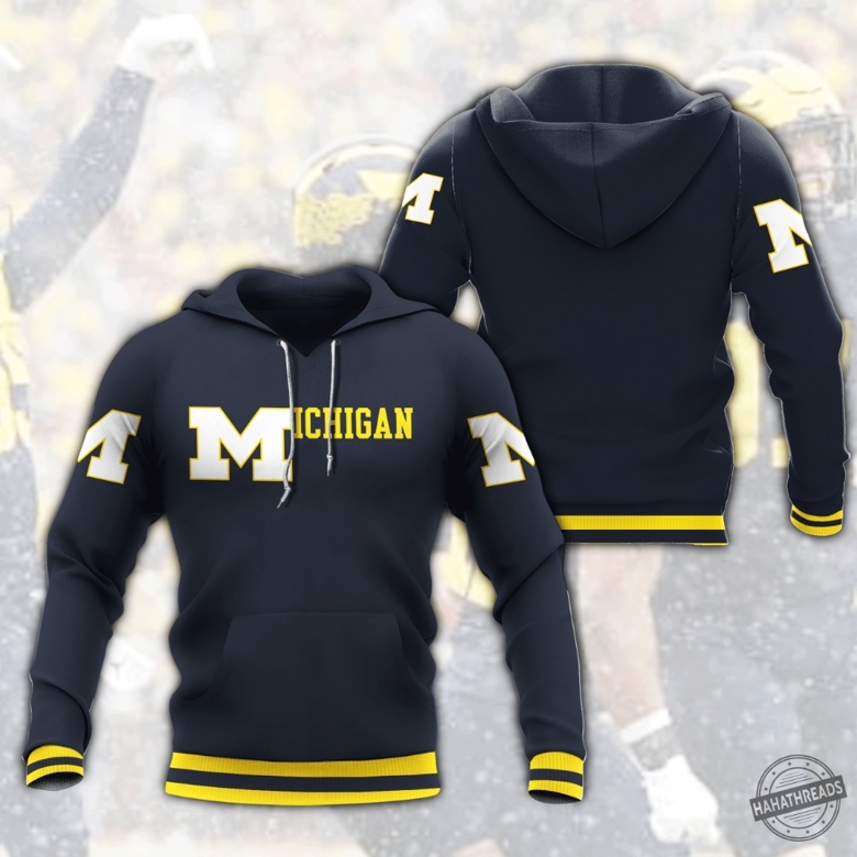 Michigan Wolverines Hoodies V8 Michigan National Championship All Ove ...