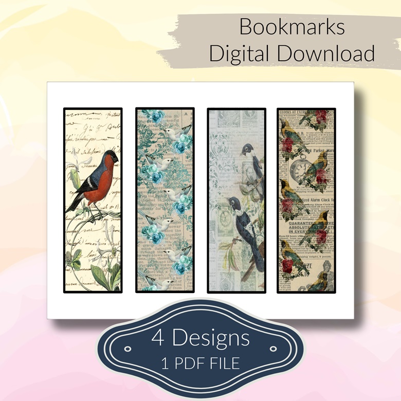 Ellie's Bird Ephemeral Bookmarks - AmyTrosclair's Ko-fi Shop - Ko-fi ️ ...