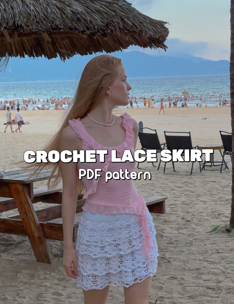 Crochet Lace Skirt PDF pattern - Wonder netting 's Ko-fi Shop