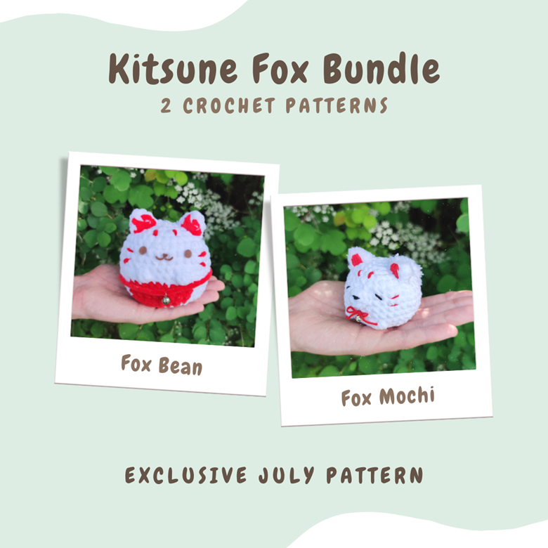 Kitsune Fox pattern bundle - 2 crochet patterns - Pei 😸's Ko-fi Shop -  Ko-fi ❤️ Where creators get support from fans through donations,  memberships, shop sales and more! The original 'Buy