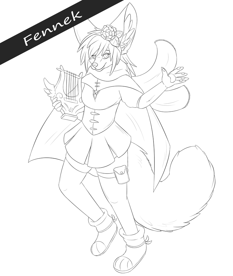 Bard Fennec Fox Girl - Fennek's Ko-fi Shop - Ko-fi ️ Where Creators Get 