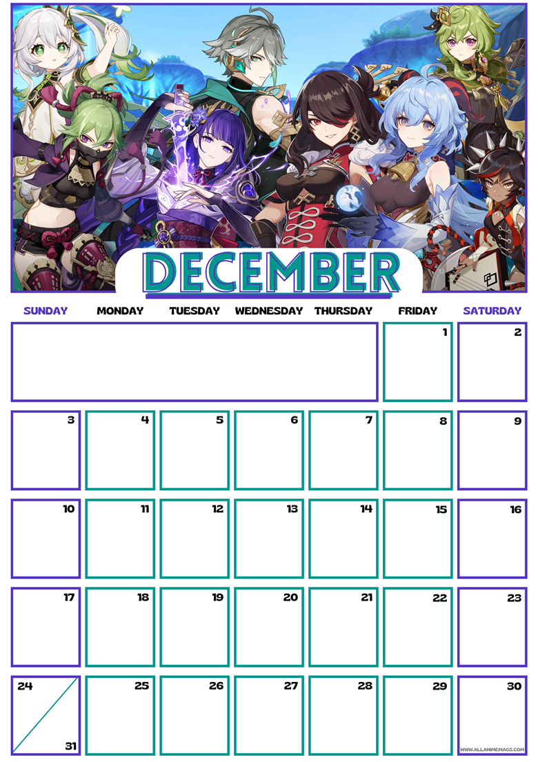 Anime Animal 2023 Positive Calendar | Zazzle