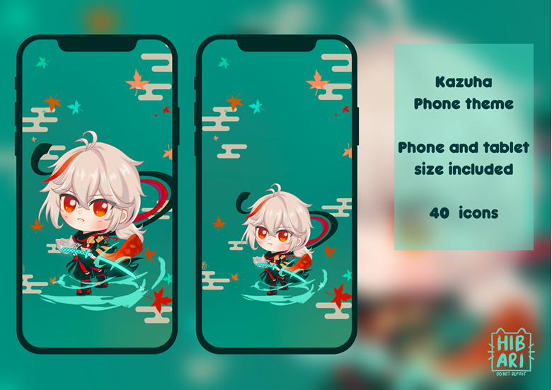 kazuha iphone theme