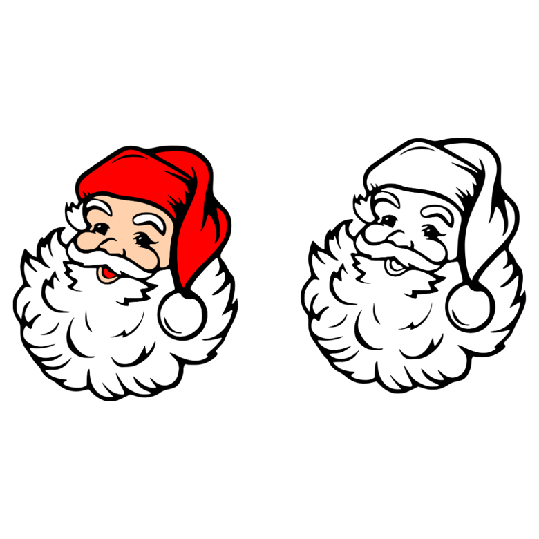 Santa Face, Merry Christmas Graphic by VitaminSVG · Creative Fabrica