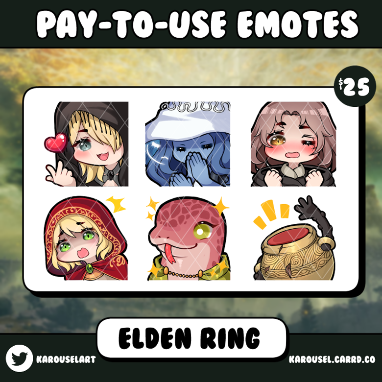 P2U Emotes/Stickers - Elden Ring - Karousel's Ko-fi Shop