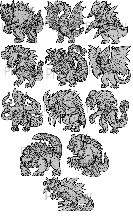 Kaiju Base Pack - ARMundy's Ko-fi Shop - Ko-fi ️ Where creators get ...