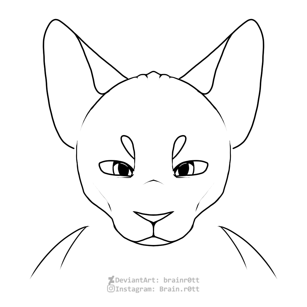 Cat Headshot Lineart Makcrins Ko Fi Shop Ko Fi ️ Where Creators