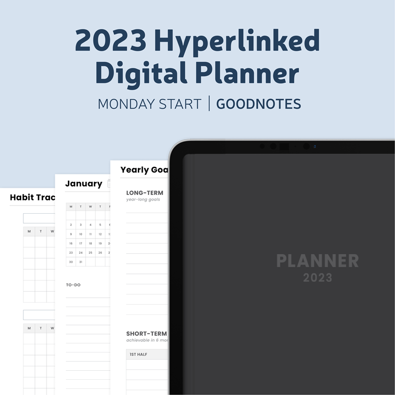 2023 Digital Planner, 2023 Dated Digital Planner, Goodnotes Planner, iPad Planner, Digital Weekly Planner, Digital 2024 Journal Hyperlinked