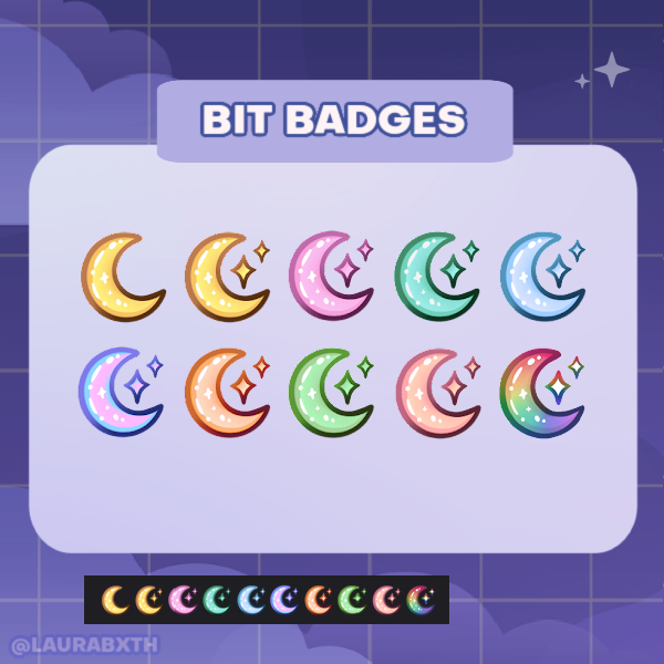 Pastel Moons | Bit Badges | Sub Badges - laurabxth's Ko-fi Shop - Ko-fi ...