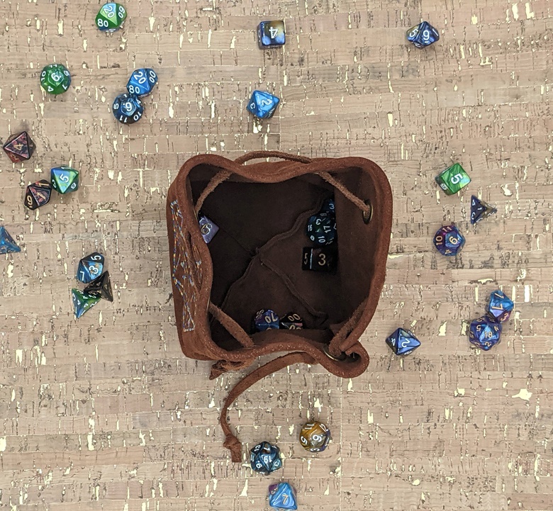 Rainbow D20 Embroidered Suede Dice Bag Etaoins Ko Fi Shop Ko Fi ️