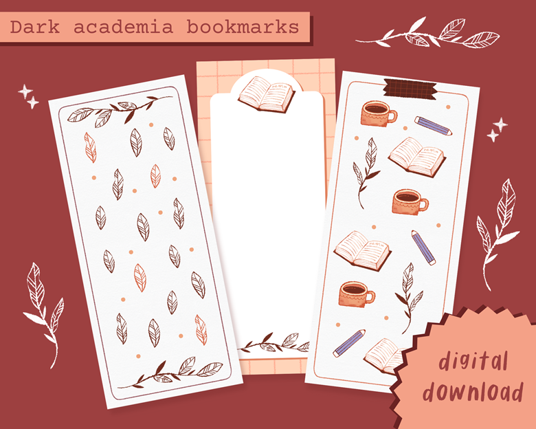 Printable Dark Academia Sticker Set