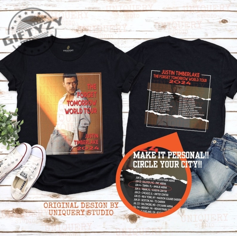 Personalized Justin Timberlake Tour 2024 Shirt Tomorrow World T