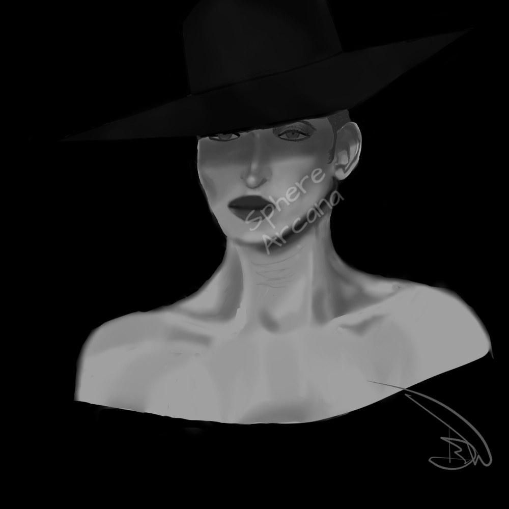 black-white-lady-in-a-hat-spherearcana-s-ko-fi-shop-ko-fi-where