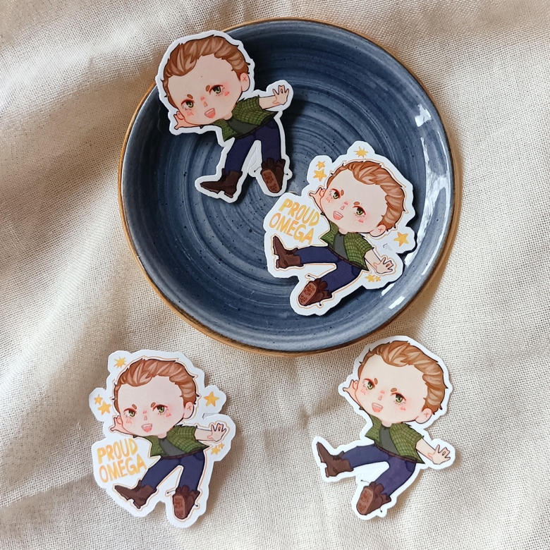 proud omega chibi dean sticker sjonnie viktor s Ko fi Shop