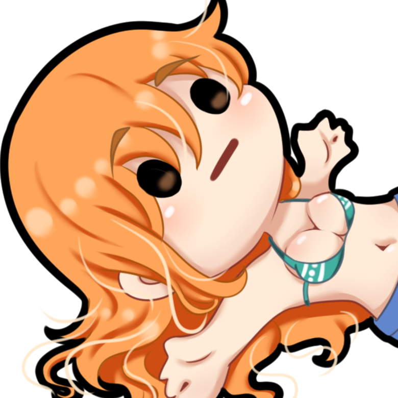 Nami Emote , yeah , im gonna make this a series of all OP characters , also  anyone knows how to be able to use this as emotes in reddit? : r/OnePiece