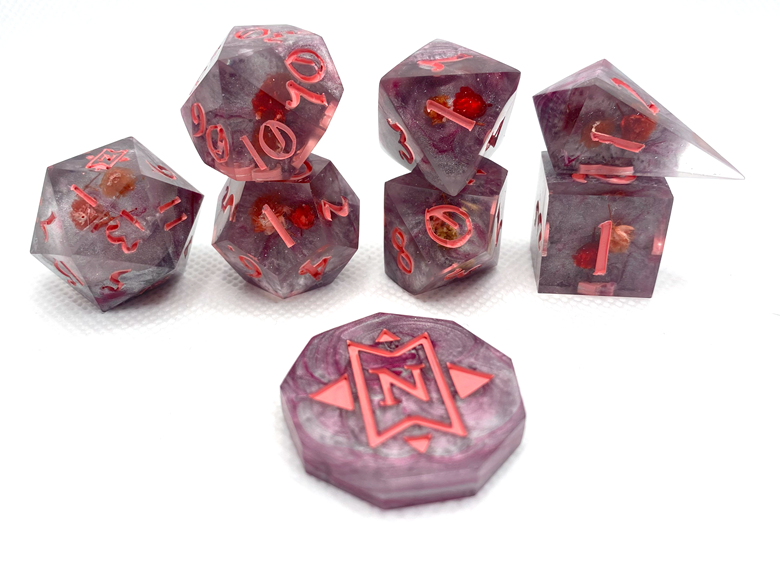 Lucifer | 8 Piece Resin Dice Set | Devils Might Surrender - Nat19 ...