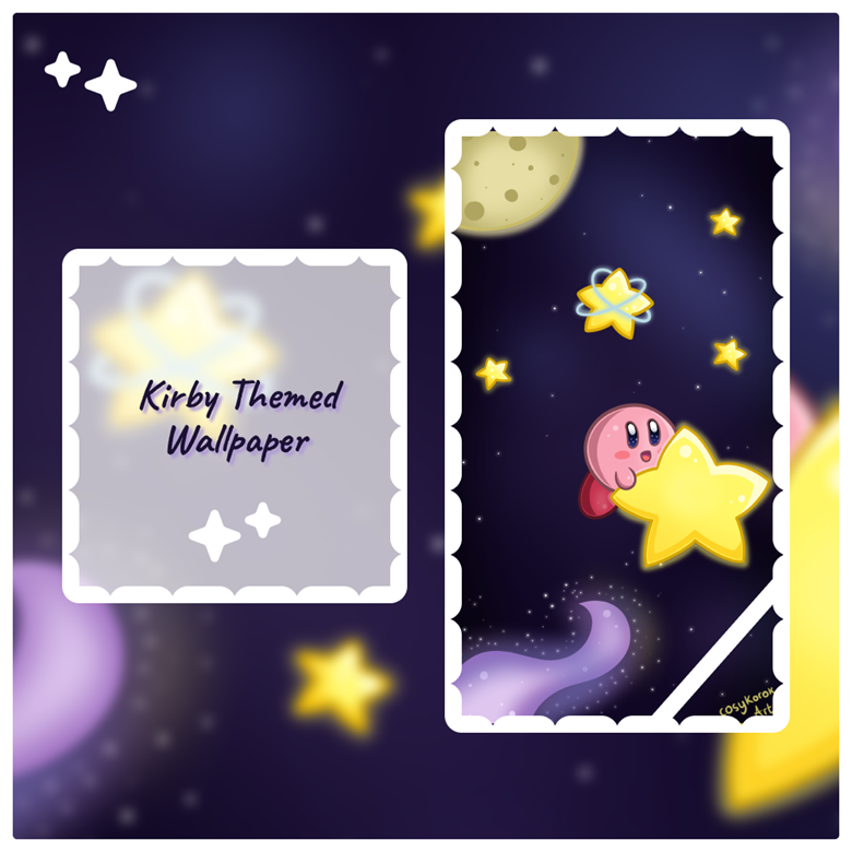 Kirby Space Wallpaper - CosyKorok's Ko-fi Shop - Ko-fi ❤️ Where creators  get support from fans through donations, memberships, shop sales and more!  The original 'Buy Me a Coffee' Page.