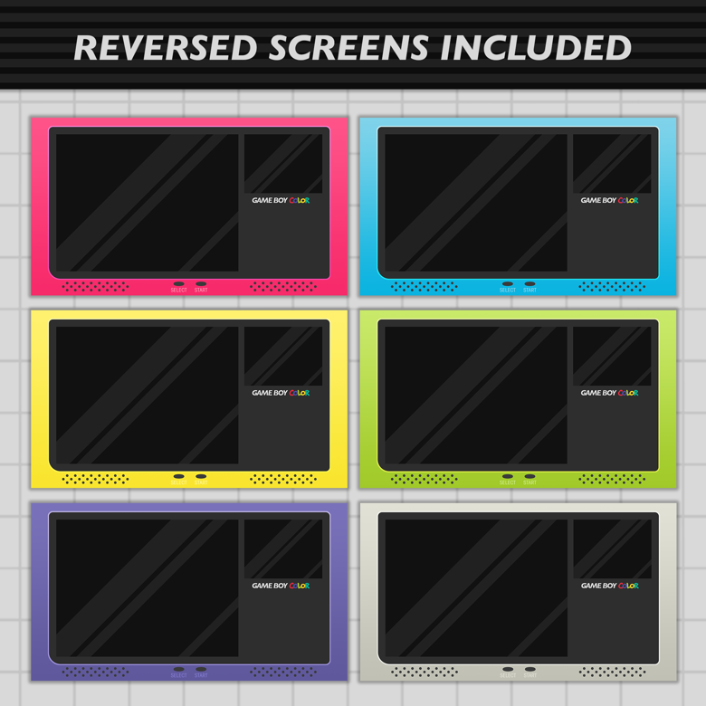 Gameboy Color Stream Overlay Inserts - SnowShoryuki's Ko-fi Shop