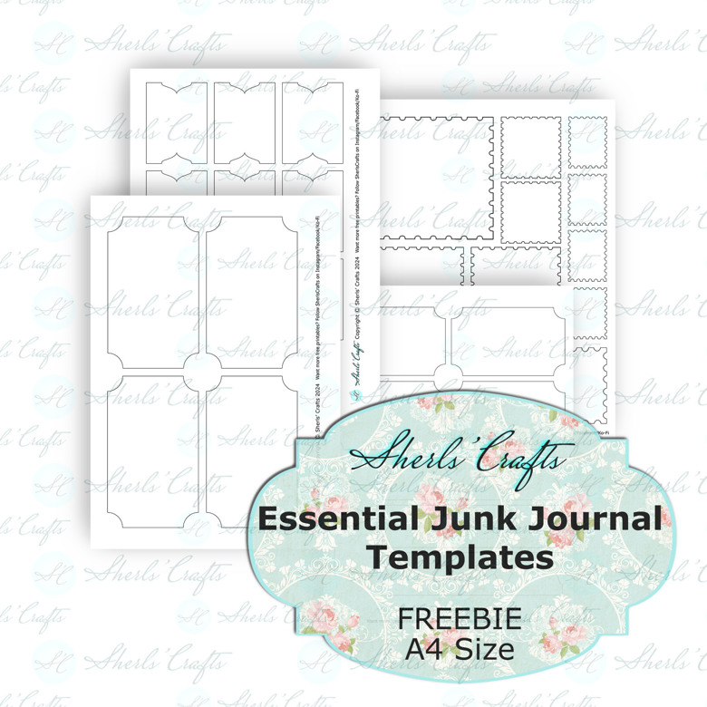 Essential Junk Journal Templates FREEBIE - A4 Size