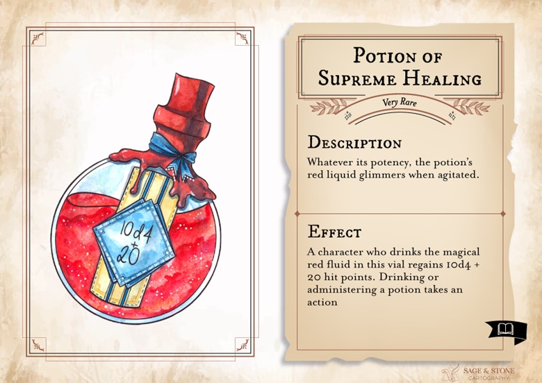 Healing Potion Cards - Sage & Stone's Ko-fi Shop - Ko-fi ️ Where ...