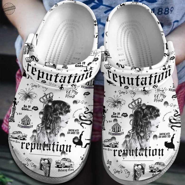 Taylor Swift Music Reputation Crocs Crocband Clogs Shoes Comfortable F ...