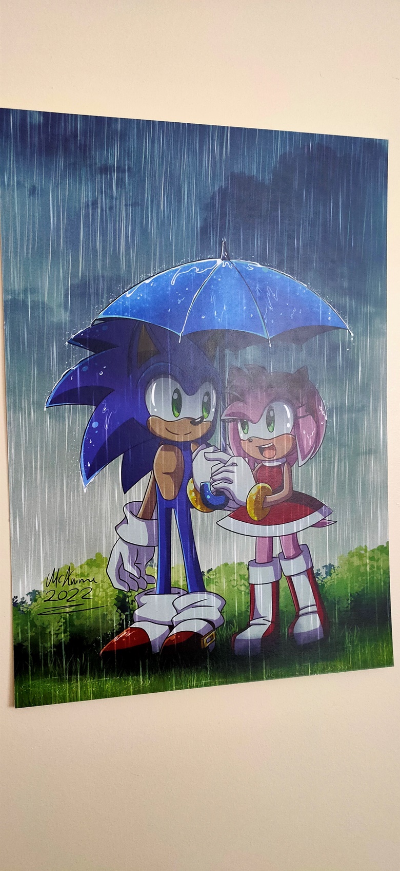 Sonic x Amy 3 Acrylic Charm - McAnime Art's Ko-fi Shop