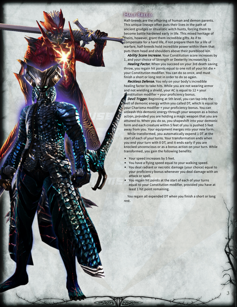 Become Devil May Cry's Dante in DnD with this homebrew class