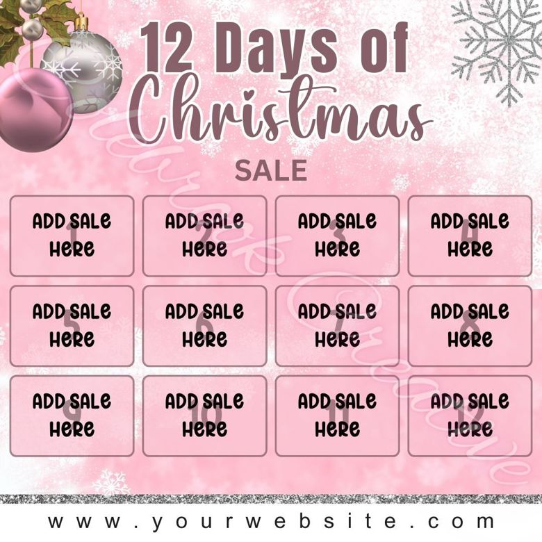 12 Days of Christmas Sale Template SM Milani Designs's Kofi Shop