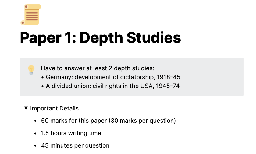 History igcse paper 1 and 2 tips khadeeja yasser s ko fi shop ko