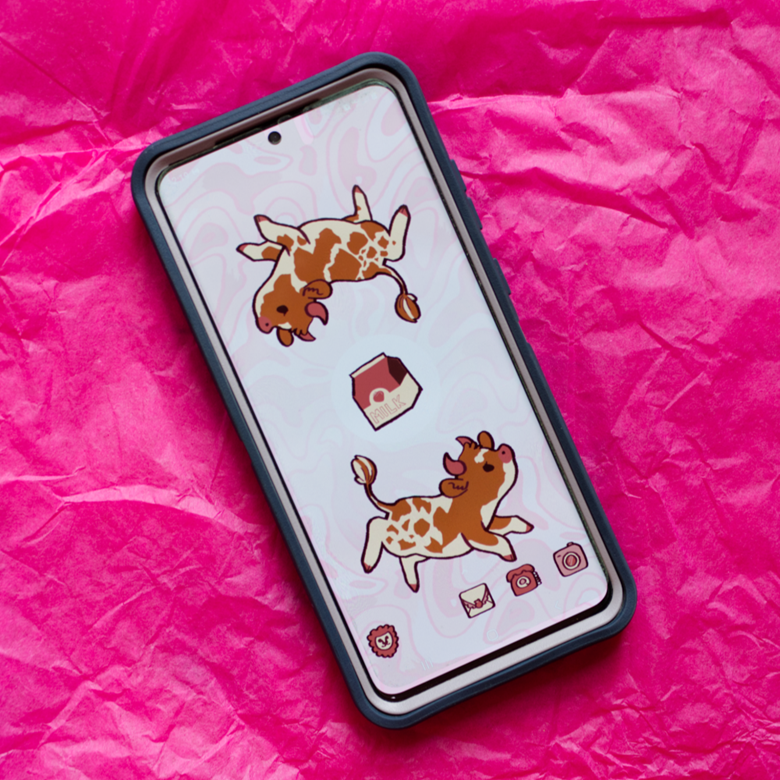 3 Fruit Cow Phone Wallpapers  Plan with Inès