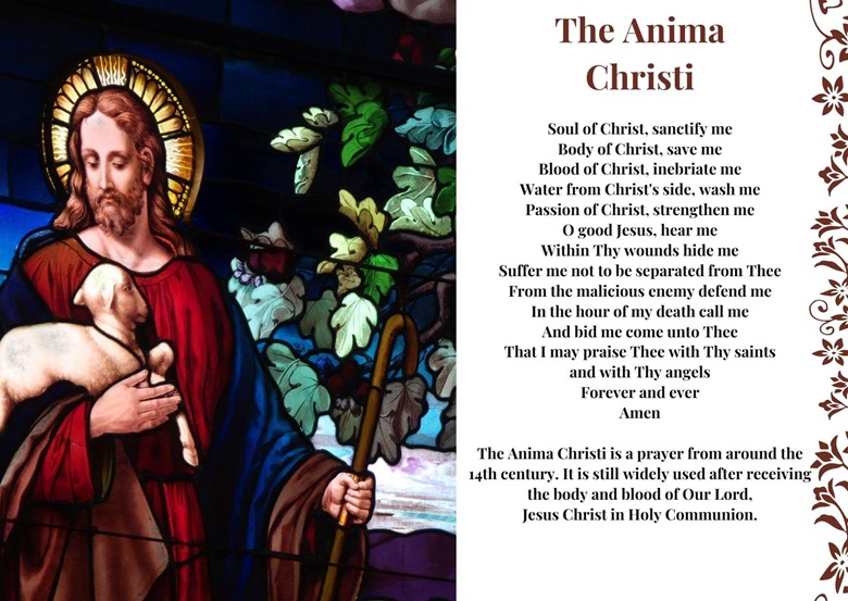 Anima Christi – Jesus Holding the Eucharist – Restored Vintage Holy Ca –  Catholic Art and Jewelry