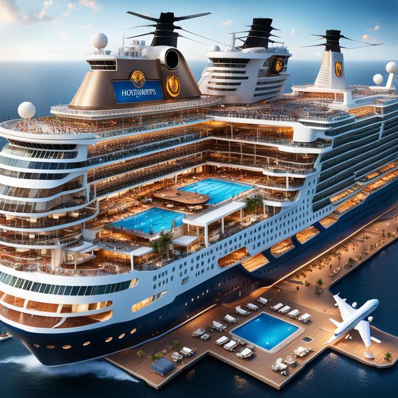 realistic photo for realistic grapihc A cruise ship on top of it built ...