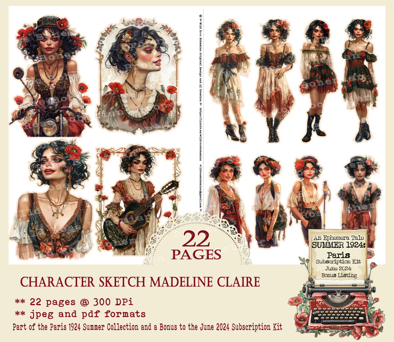 Character Sketch Madeline Claire, Fictional Character for Ephemera ...