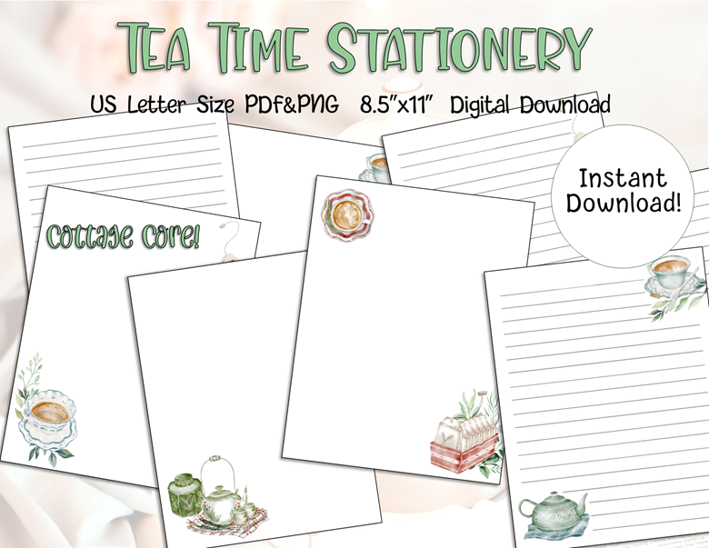 Digital Note Paper Letter Writing Template Downloadable Stationery