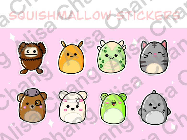 Squishmallow stickers 60 count
