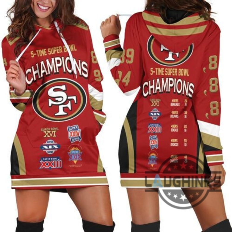 San Francisco 49Ers 5 Time Super Bowl Champions For Fan 3D Hoodie Dres ...